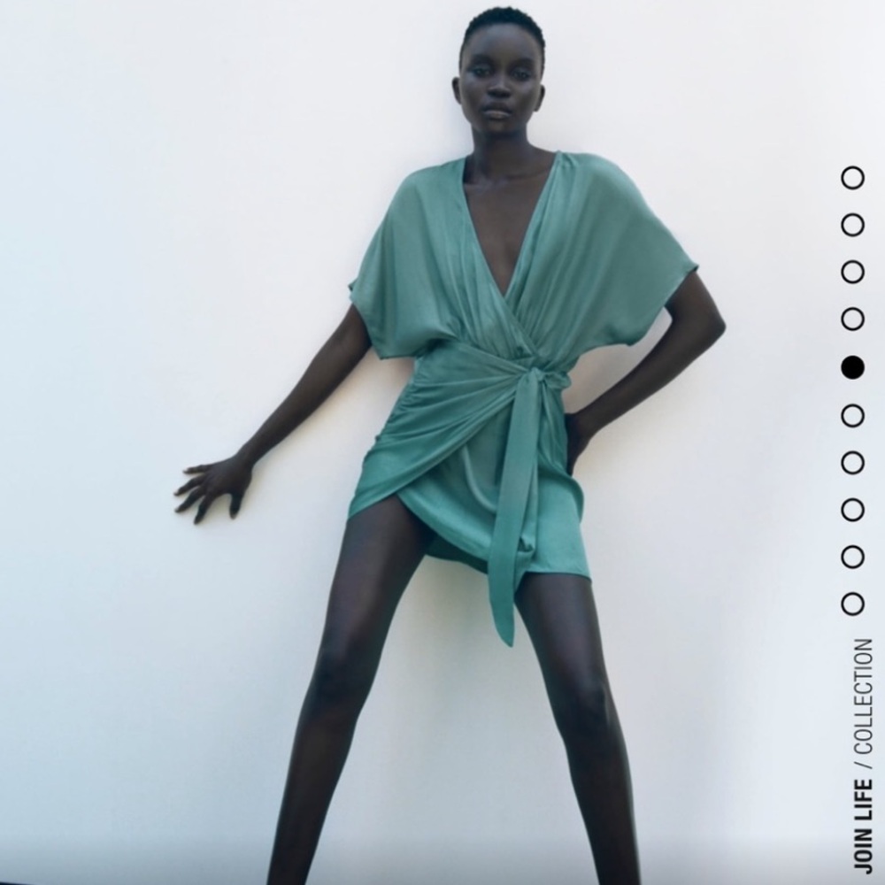Zara Teal Wrap Dress